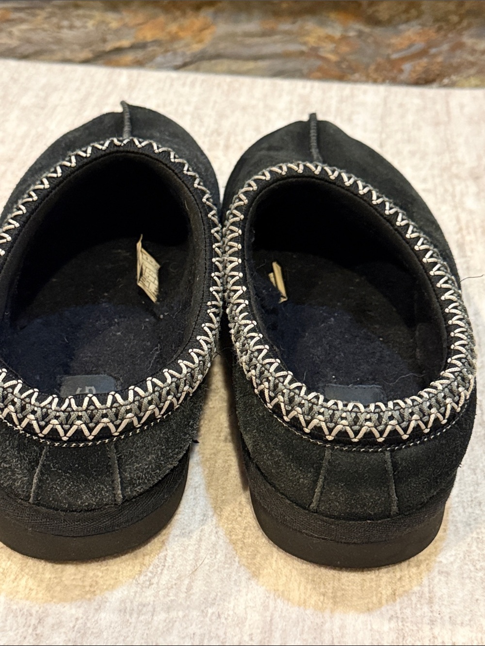 UGG Tasman men’s size 8 Black Suede Slip-On Moccasin Clogs - Picture 13 of 13